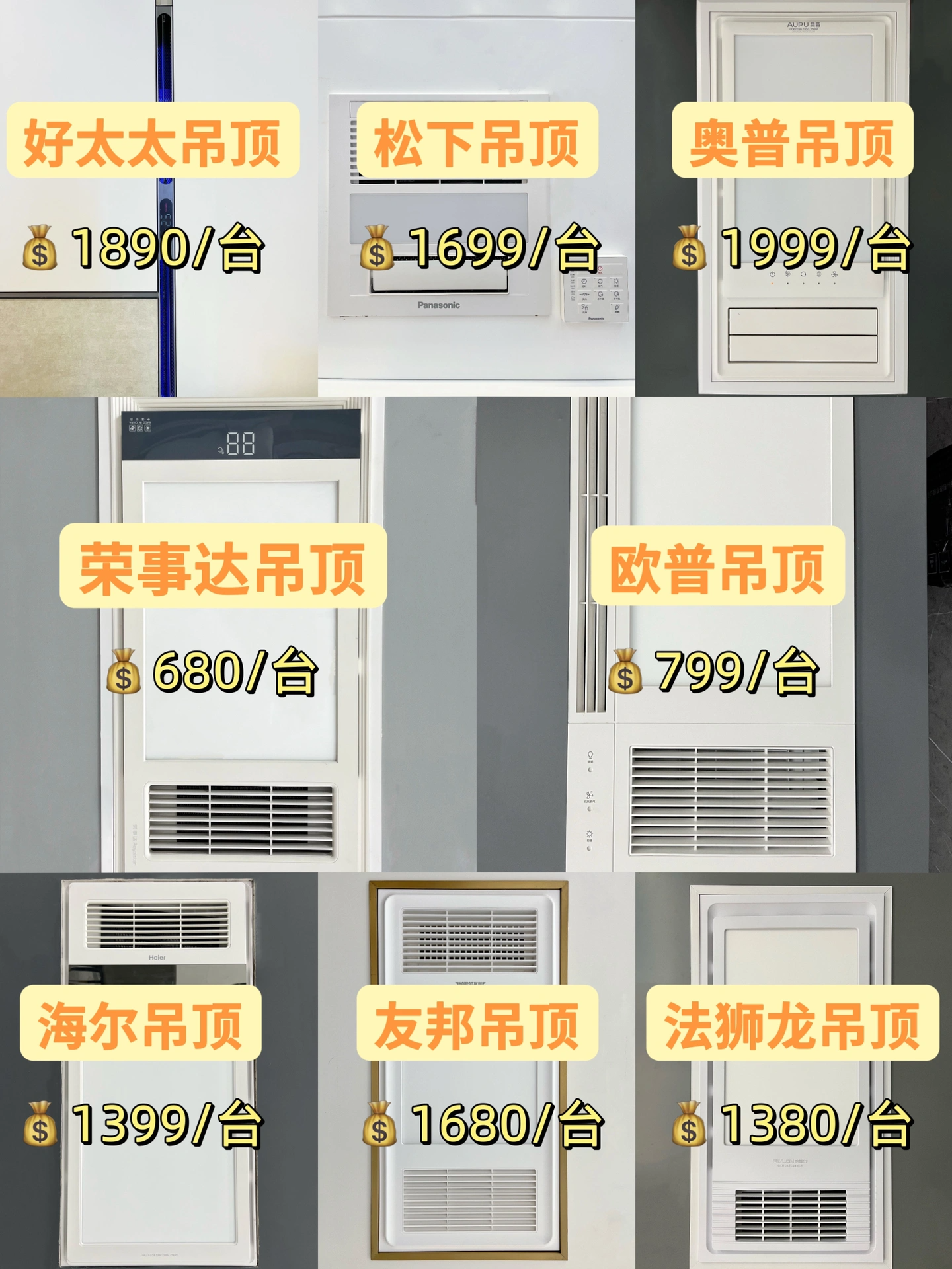 法狮龙获得外观设计专利授权：“浴霸面板（线型2）”