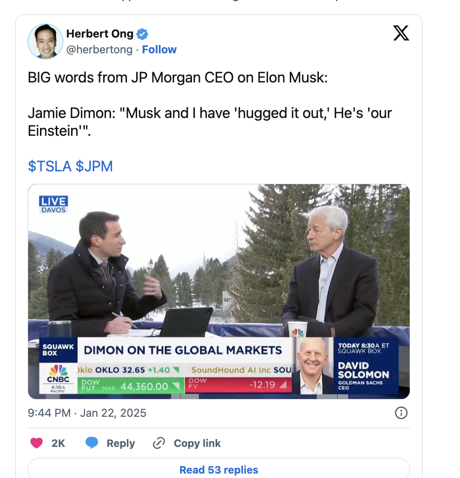 摩根大通CEO戴蒙:债市迟早会出现裂痕