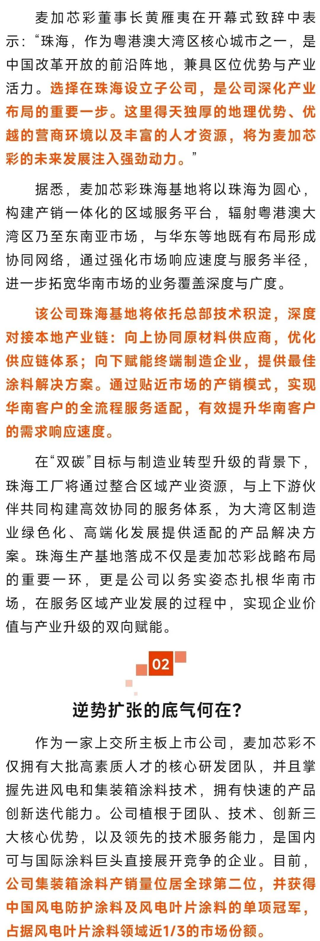 麦加芯彩：2025年以来风电叶片涂料海外销售大幅增加