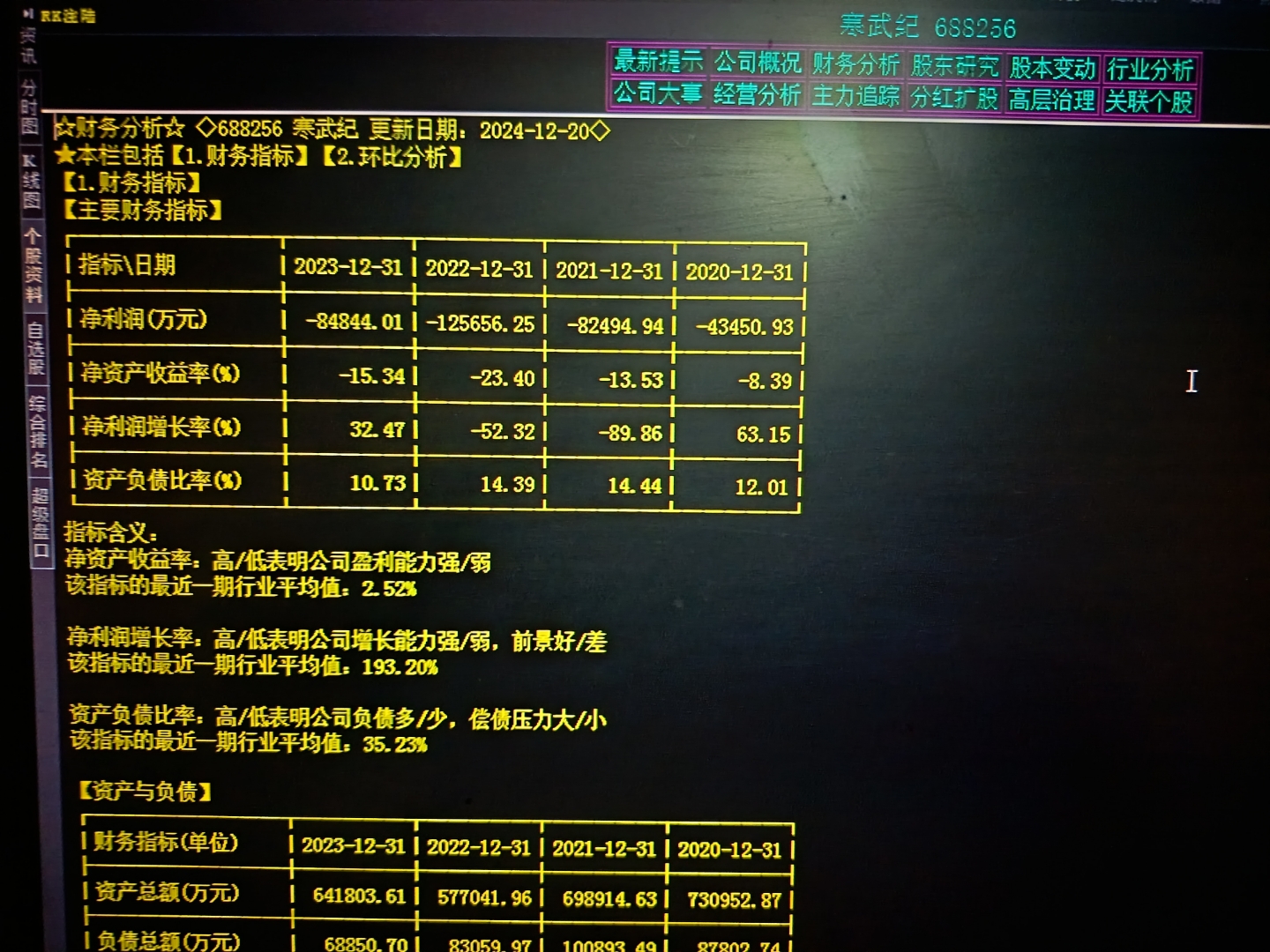 寒武纪（688256）2025年三季报简析：营收净利润同比双双增长，存货明显上升