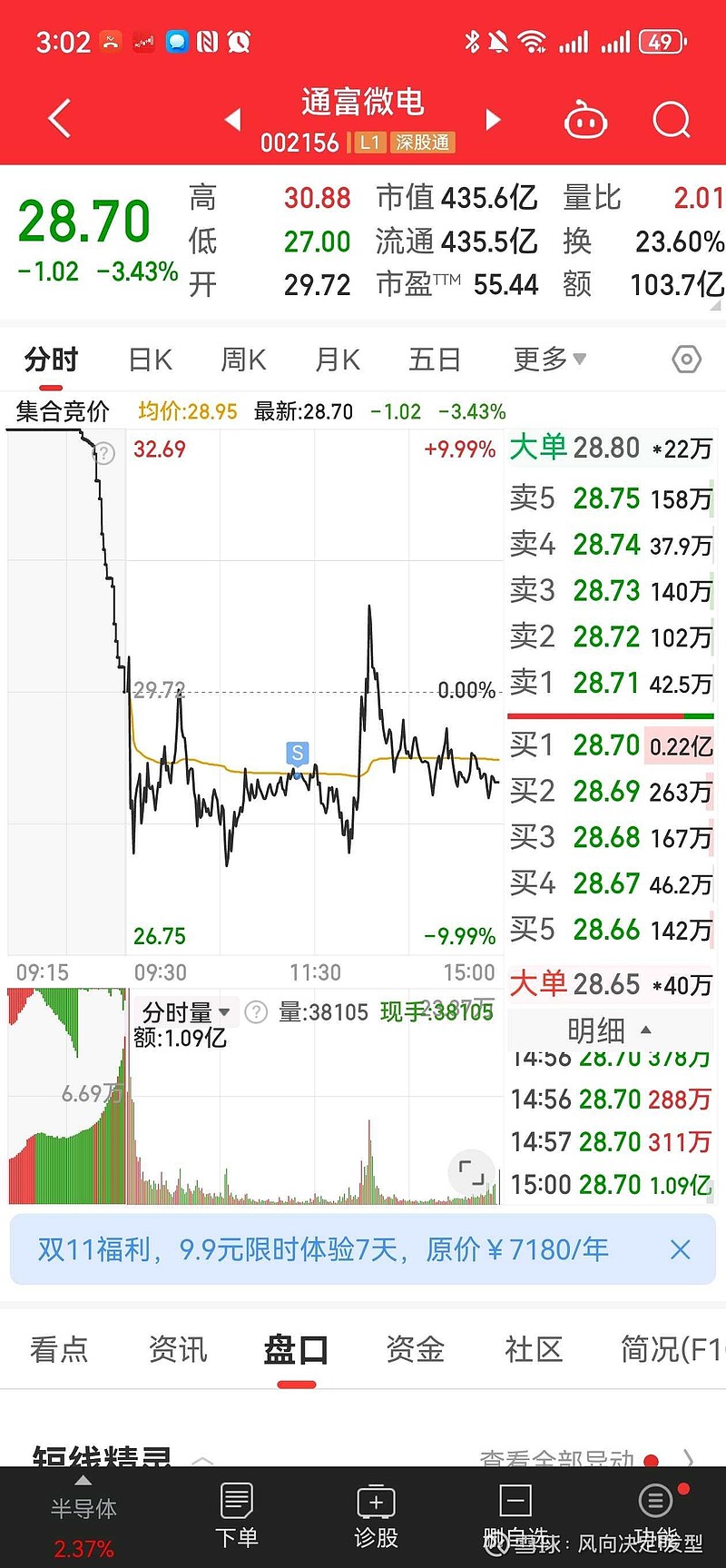 贝隆精密：截至11月10日股东户数为8,673户